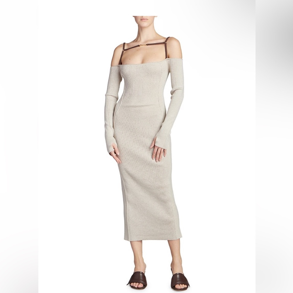 Jacquemus Ribbed Logo Dress NEW